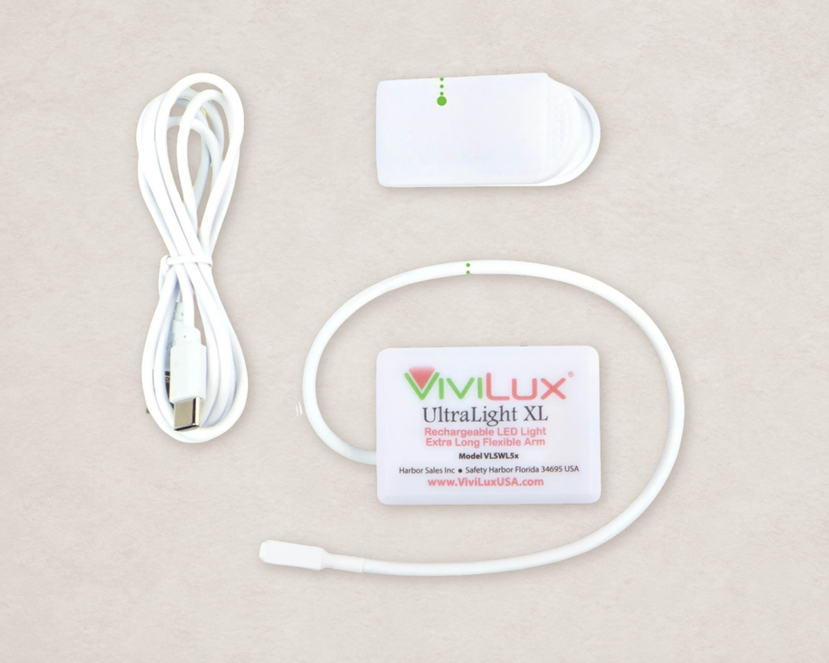 ViviLux UltraLight XL – Rechargeable LED Craft Light with Handi-Clip